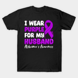 Purple For My Hhusband Alzheimer'S T-Shirt